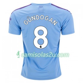 Camisolas de Futebol Manchester City Gundogan 8 Equipamento Principal 2019/20 Manga Curta